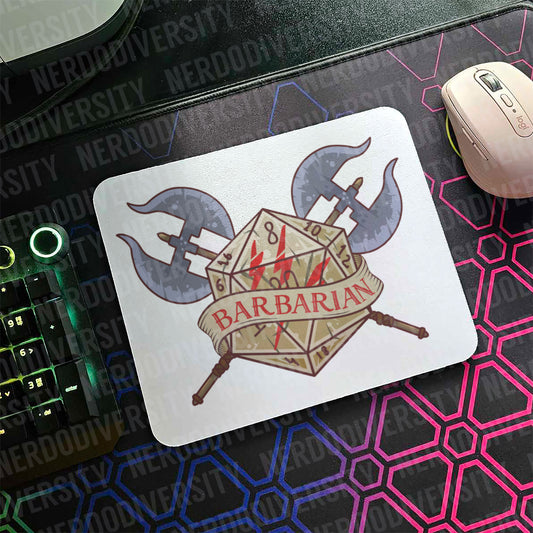 "Classy Dice - Barbarian" Mouse Pad