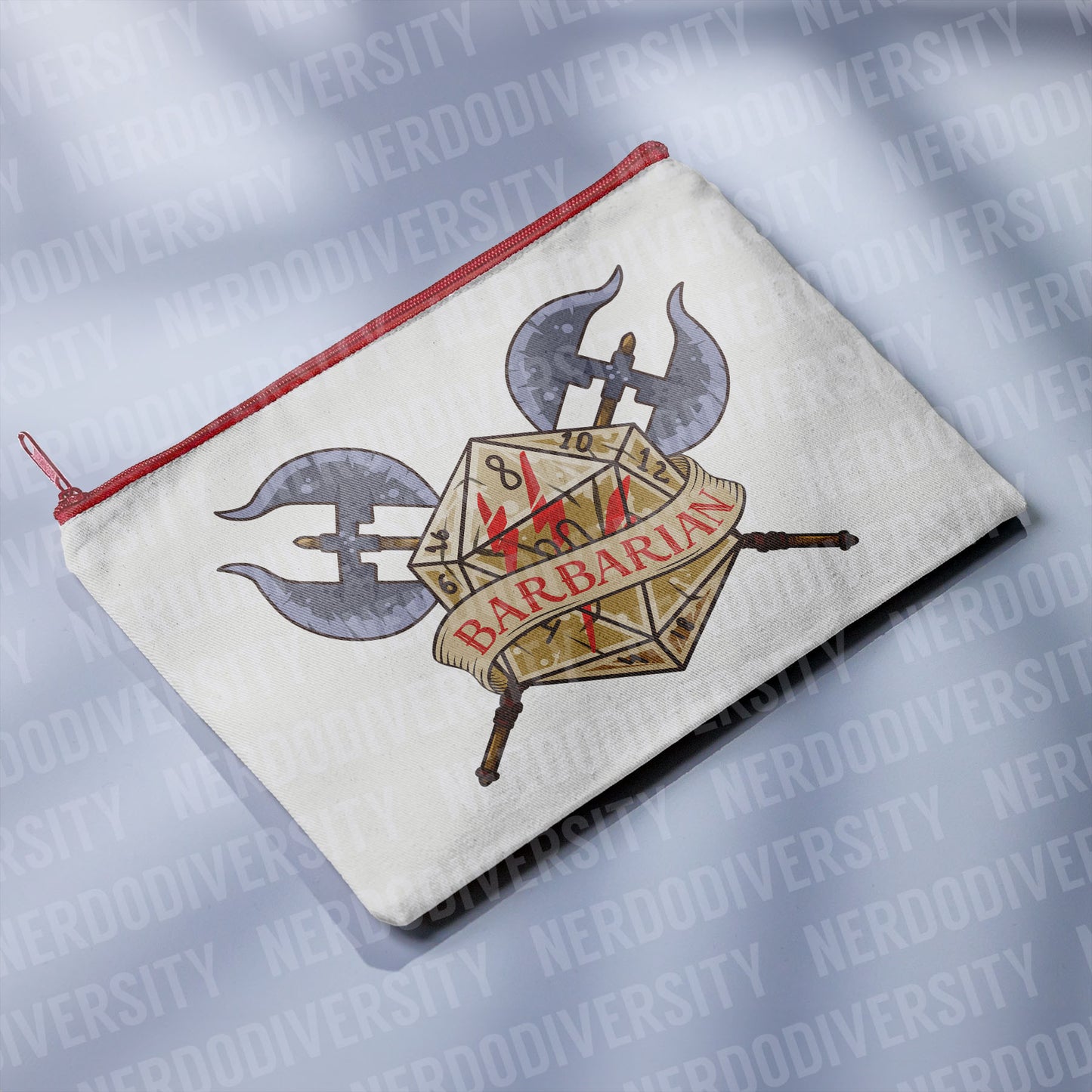 "Classy Dice - Barbarian" Zipper Pouch