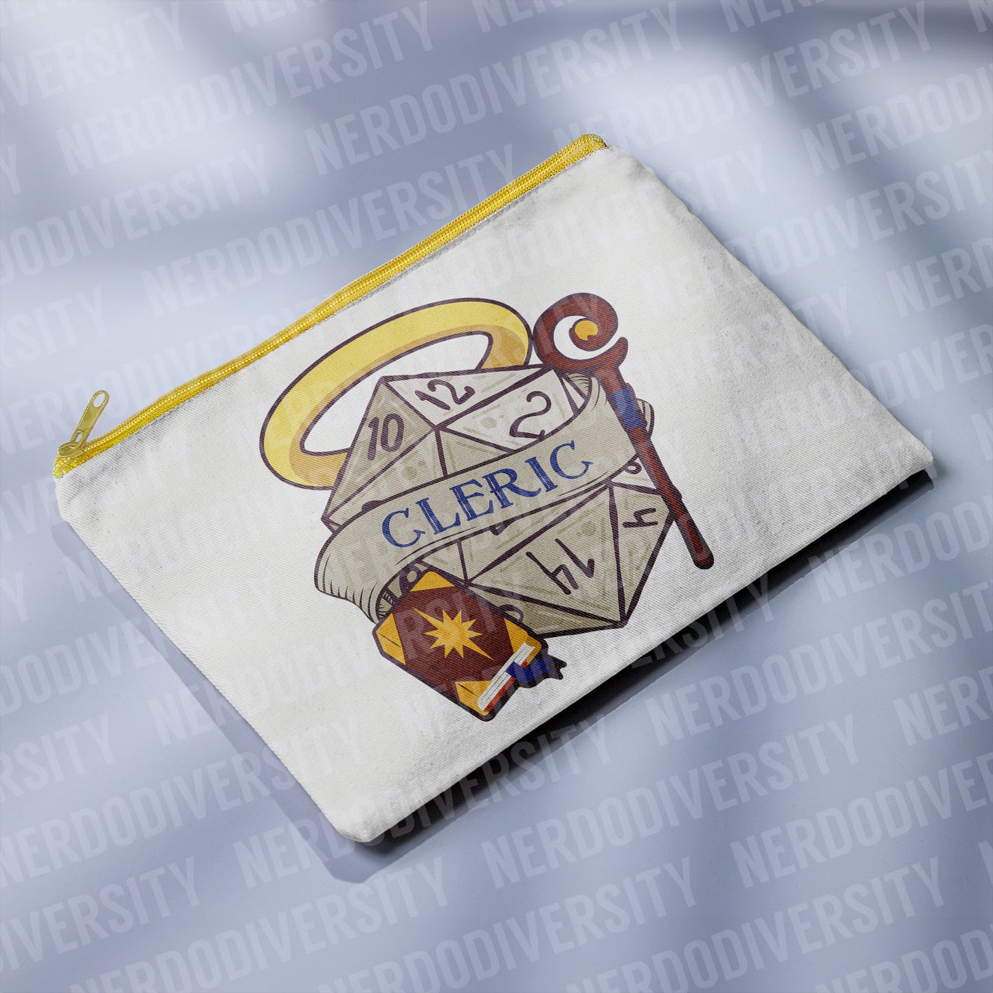 "Classy Dice - Cleric" Zipper Pouch