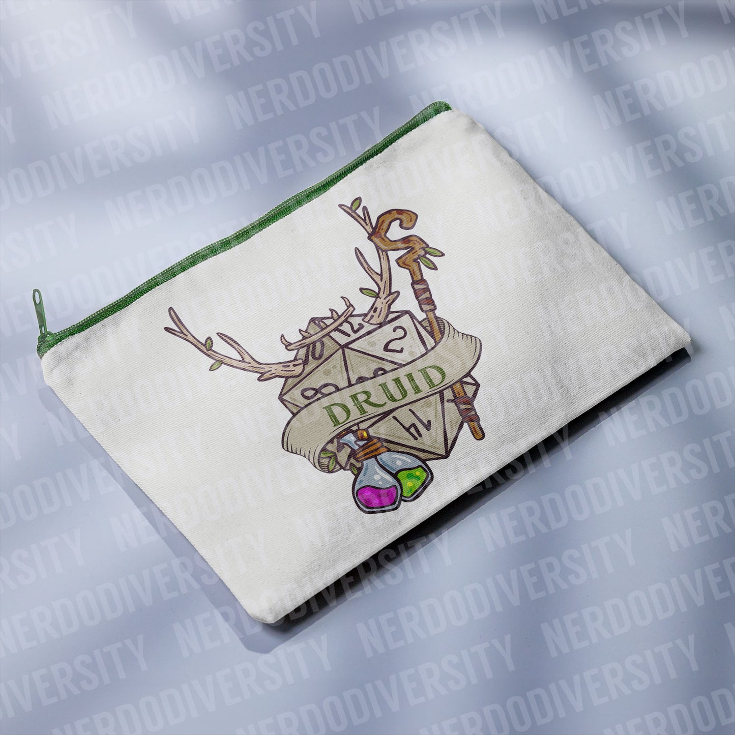 "Classy Dice - Druid" Zipper Pouch