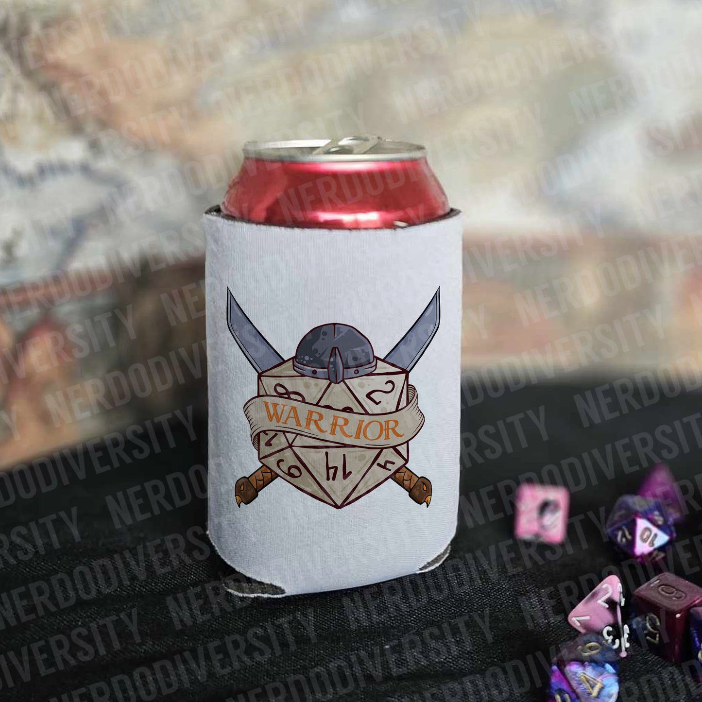 "Classy Dice - Warrior" Can Cooler