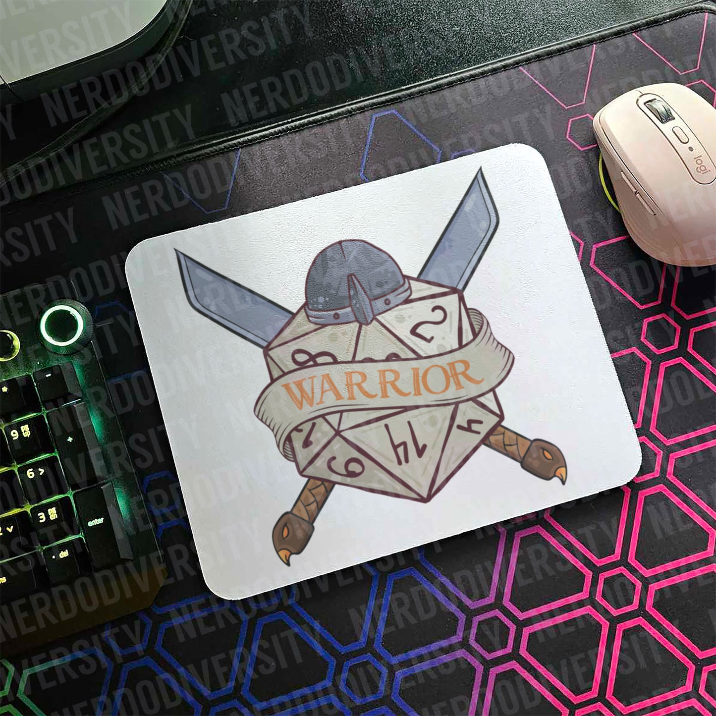 "Classy Dice - Warrior" Mouse Pad