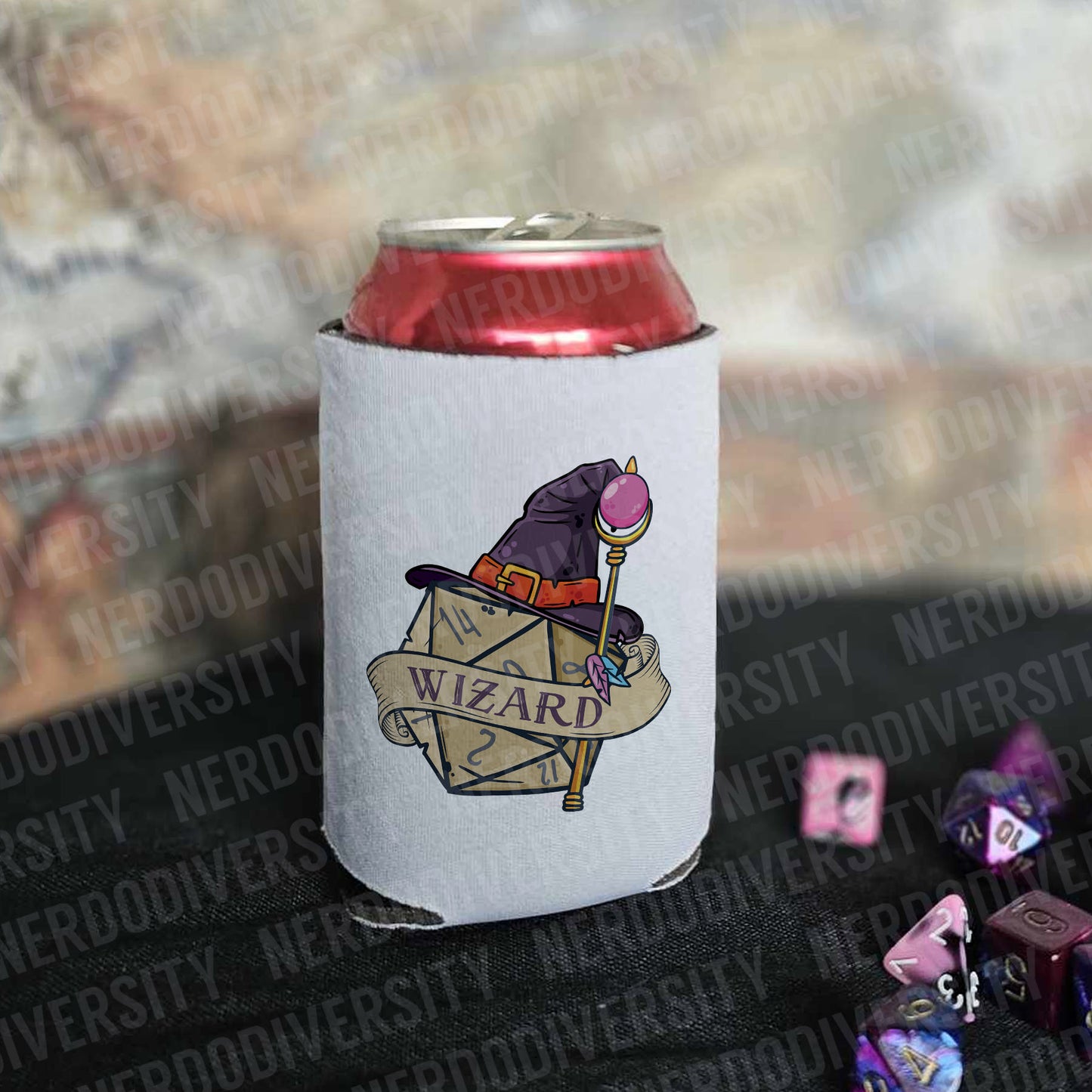 "Classy Dice - Wizard" Can Cooler