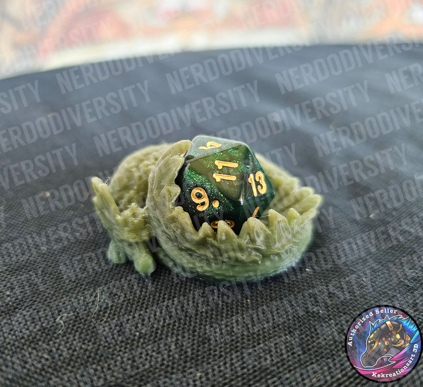 Sleeping Dragon Dice Guardian - Antique Rainbow