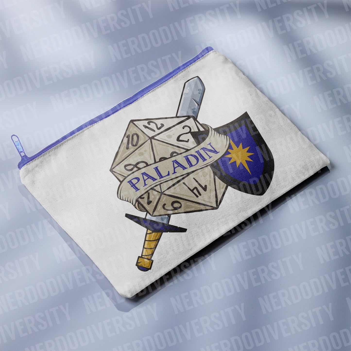 "Classy Dice - Paladin" Zipper Pouch