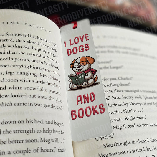 "I Love Dogs & Books" Bookmark