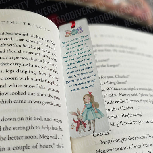 "Quotemarks - Alice in Wonderland" Bookmark