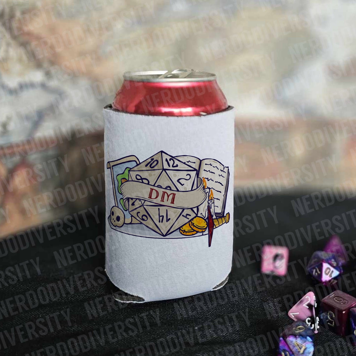 "Classy Dice - DM" Can Cooler