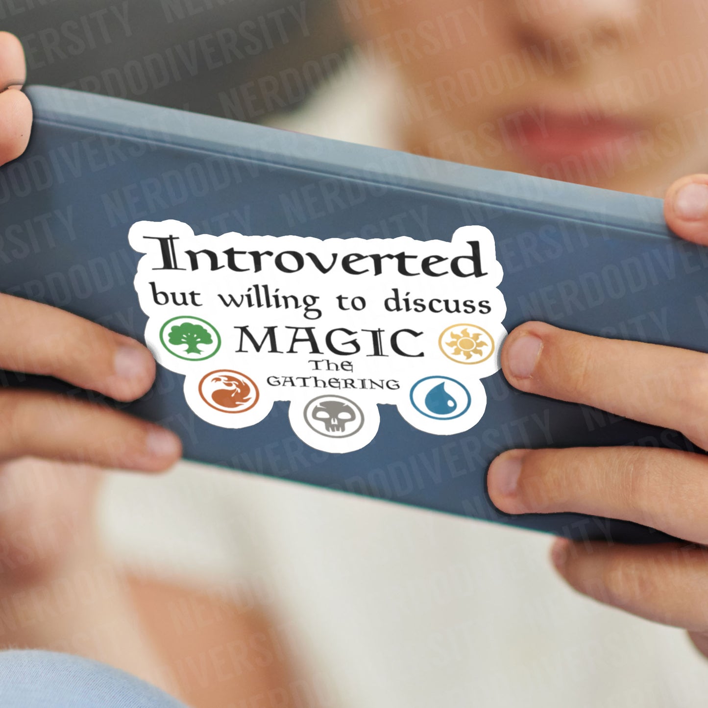 "Introverted But Willing to Discuss Magic: the Gathering" Sticker