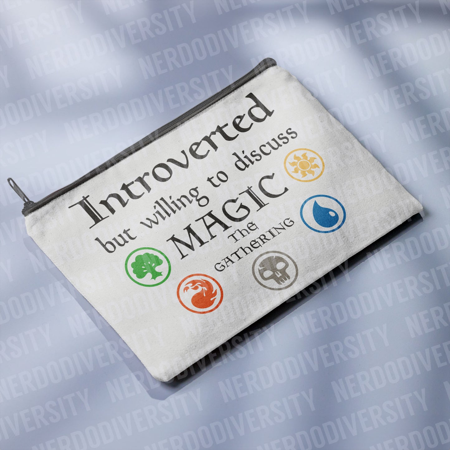 "Introverted But Willing to Discuss Magic: the Gathering" Zipper Pouch