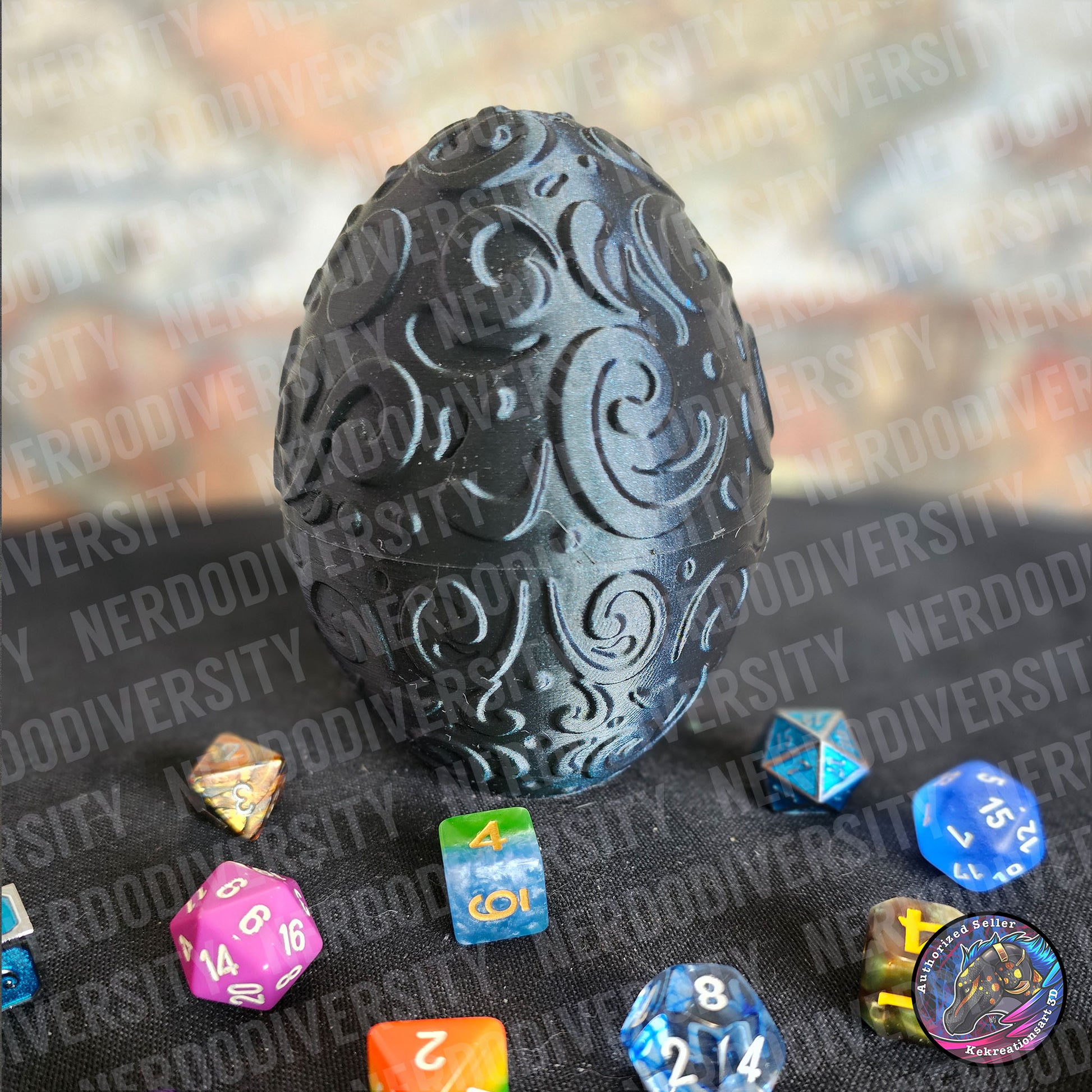 Dragon Egg Container - Large, Midnight