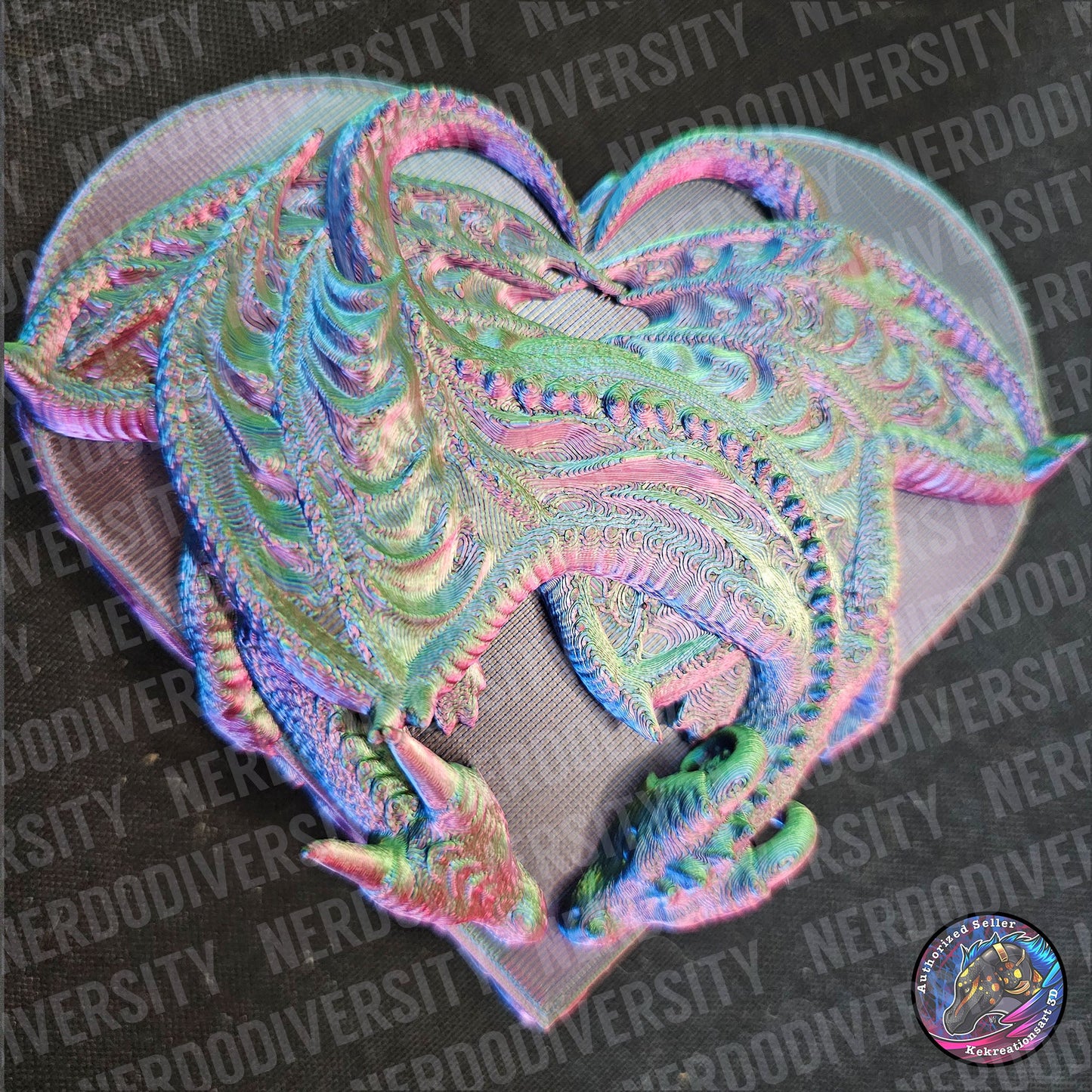 Love Eternal Dragon Heart Box - Hologram