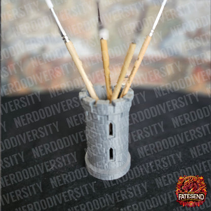 Castle Pen Holder - Gray