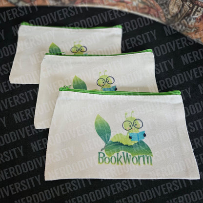 "Bookworm" Zipper Pouch