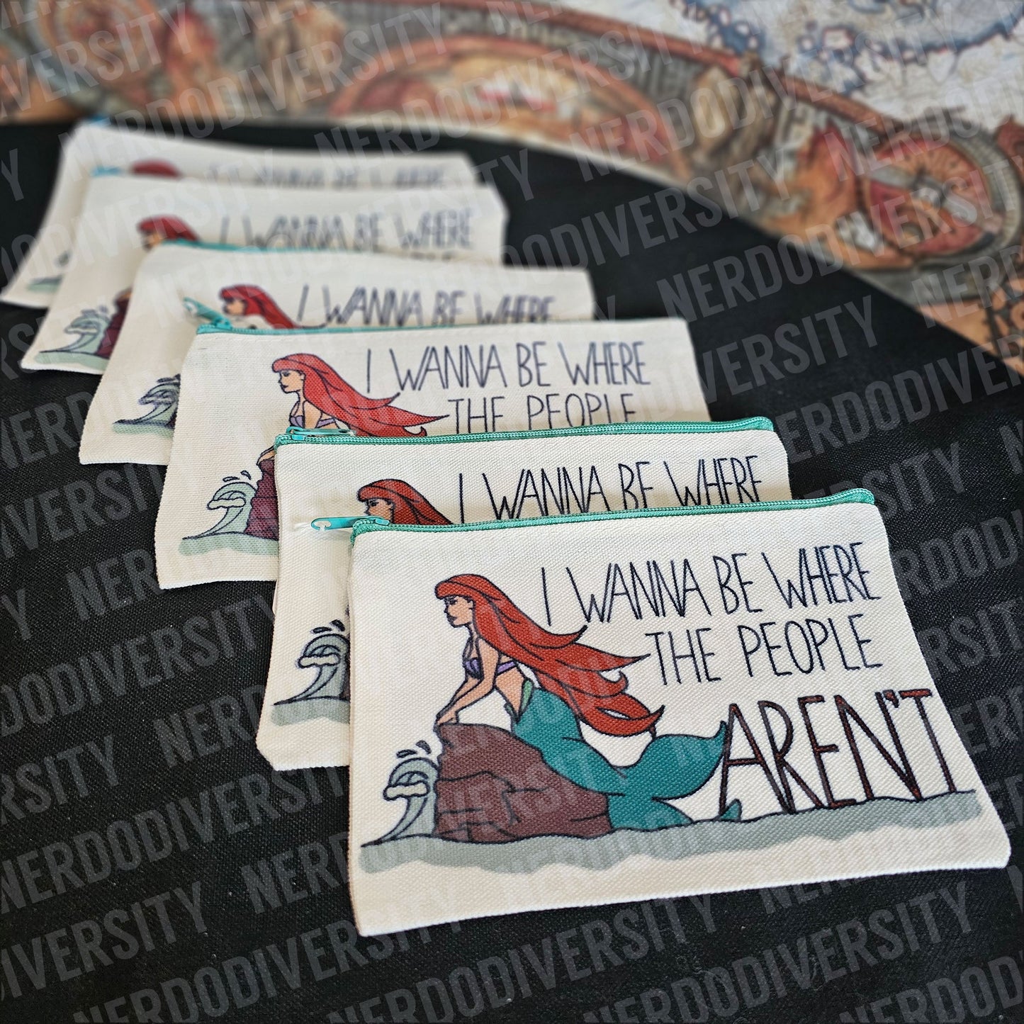 "I Wanna Be Where the People Aren't" Zipper Pouch