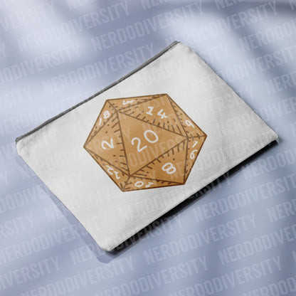 "D20 (Orange)" Zipper Pouch