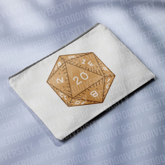 "D20 (Orange)" Zipper Pouch